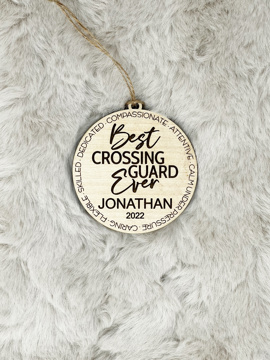 Best Crossing Guard Ever Personalized Ornament