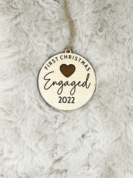 First Christmas Engaged Ornament (Year)